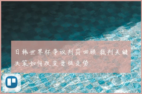 日韩世界杯争议判罚回顾 裁判关键决策如何改变晋级走势